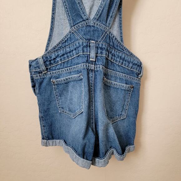 L.E.I. Rolled Cuff Denim Short Overalls - Picture 10 of 14